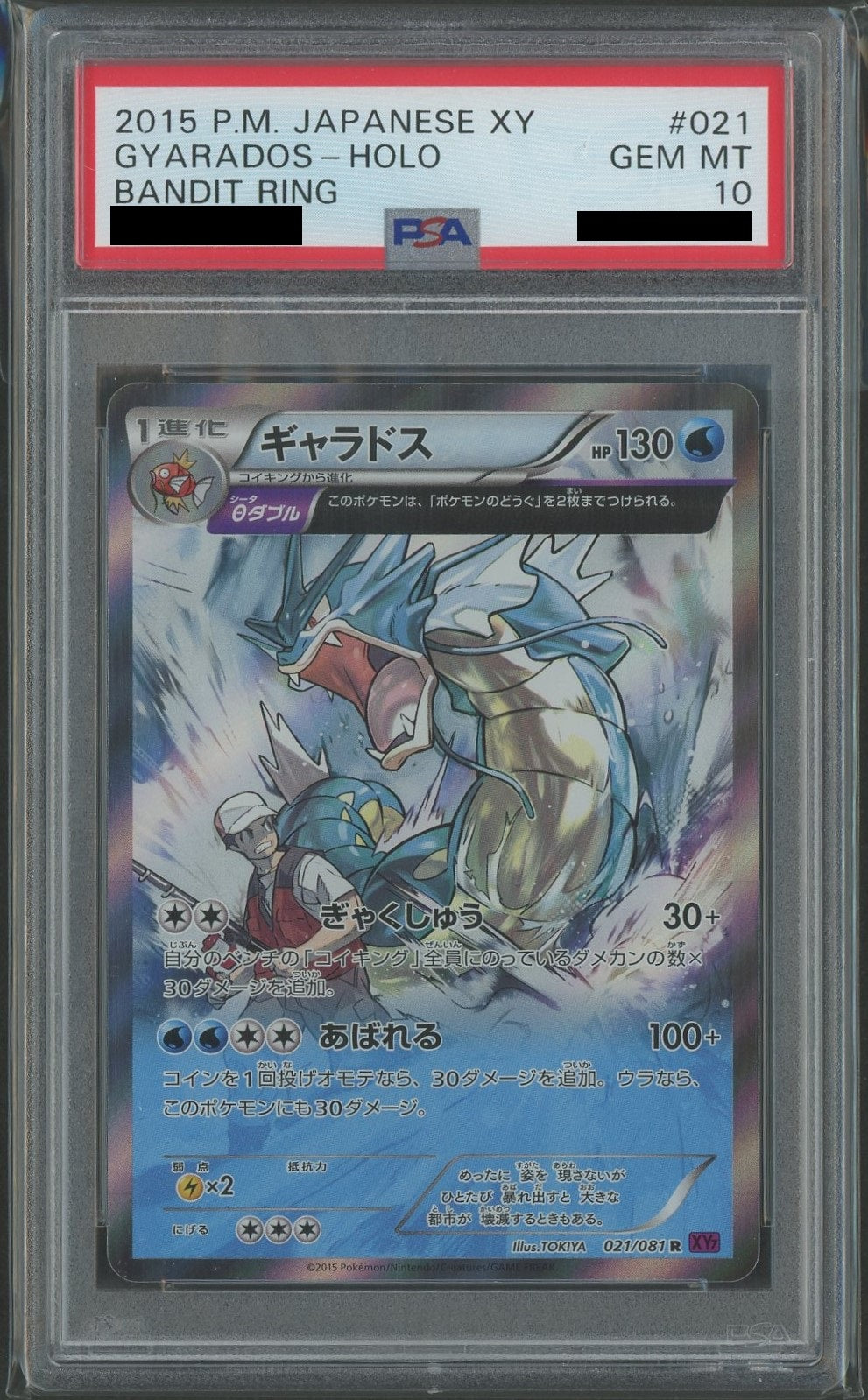 PSA10】ギャラドス R XY7 バンデットリング 021/081 PSA10 ギャラドス