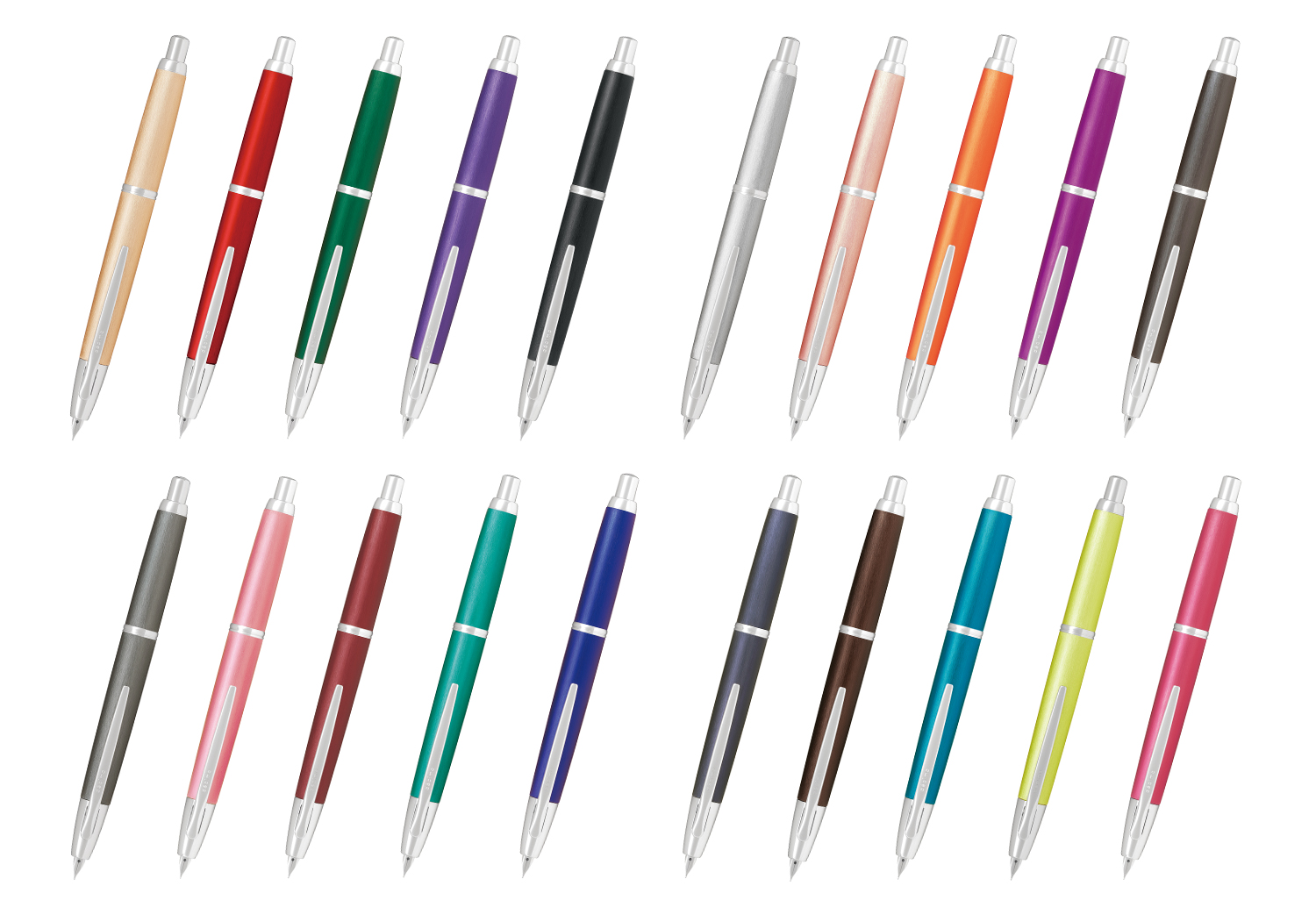 ノック式万年筆『キャップレス・デシモ 20カラーズ』第4弾 限定発売