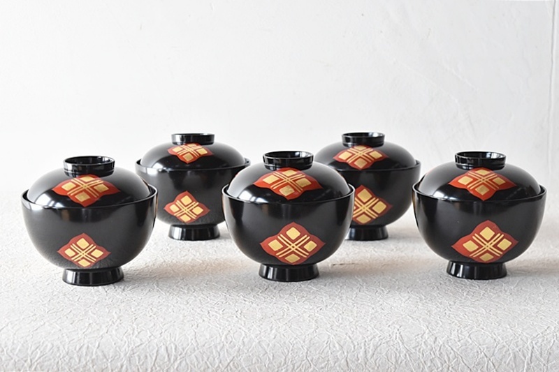 象彦 茶托 京の漆芸 平安 象彦 茶托 5客 九代 西村