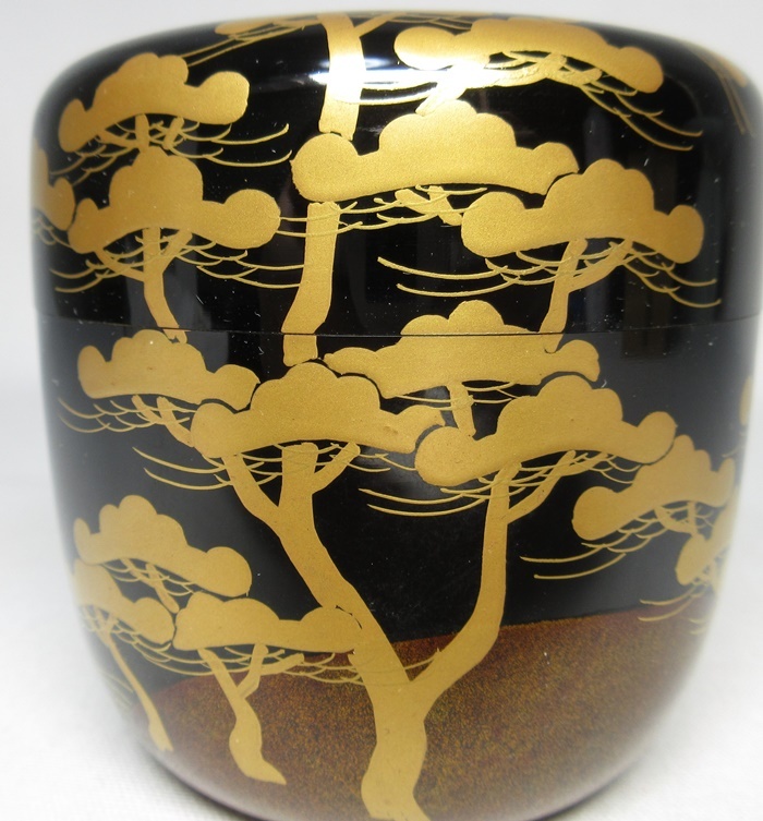 G2084】茶道具 塗師 荒井喜峰 浜松蒔絵 利休棗 共箱 即決 送料無料