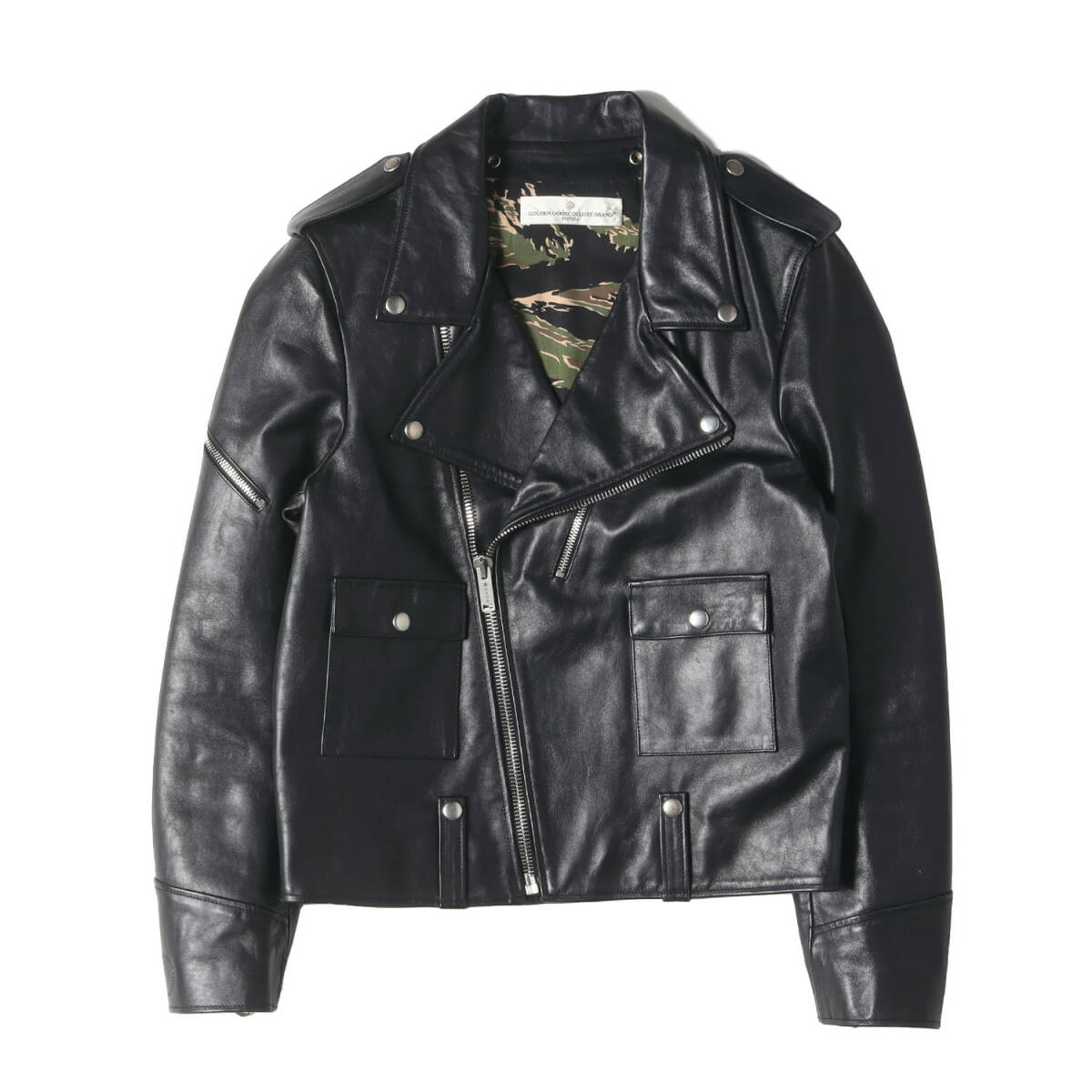 golden golden goose♫ シングルライダースジャケット xxs グレージュ