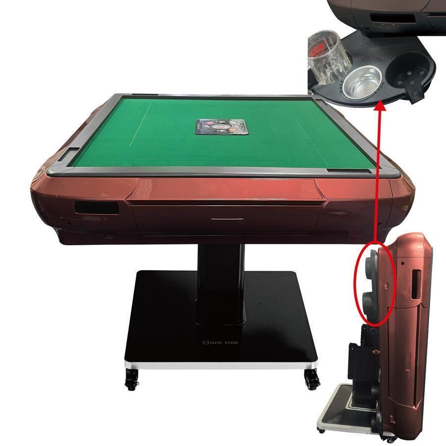 全自動麻雀卓 折りたたみ 麻雀卓 ガラス製脚 28mm ワインレッド 2125