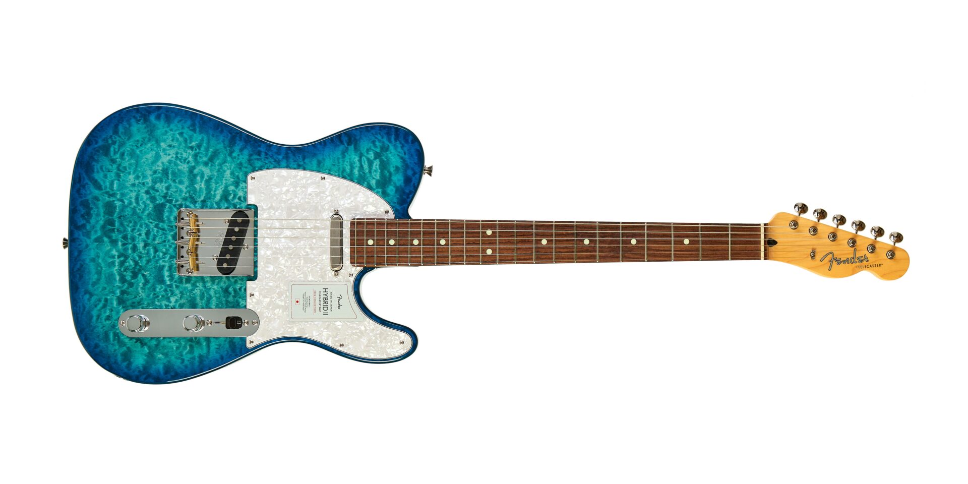 Fender (MIJ) Hybrid II Telecaster Quilt Aquamarine (RRP £1299