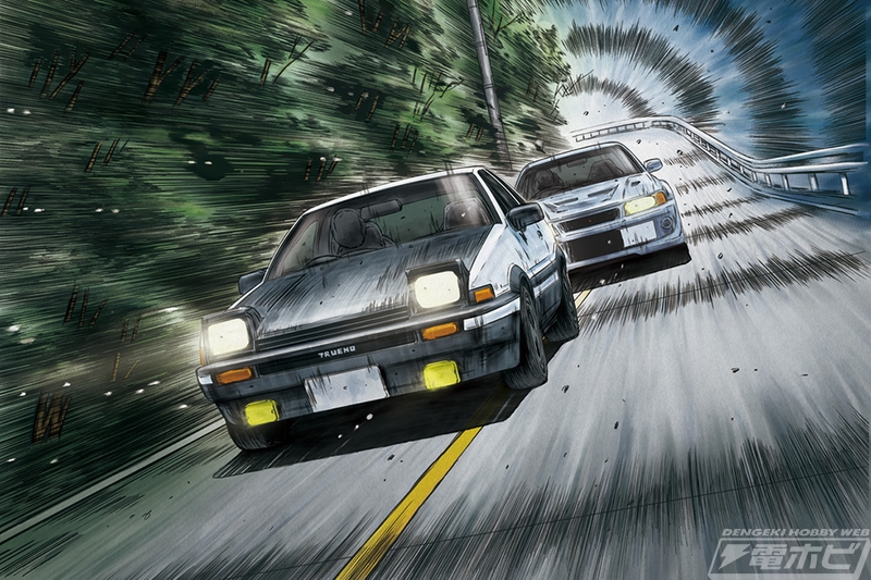 アオシマの「頭文字D」シリーズに「AE86 トレノ」と「FD3S RX-7」が
