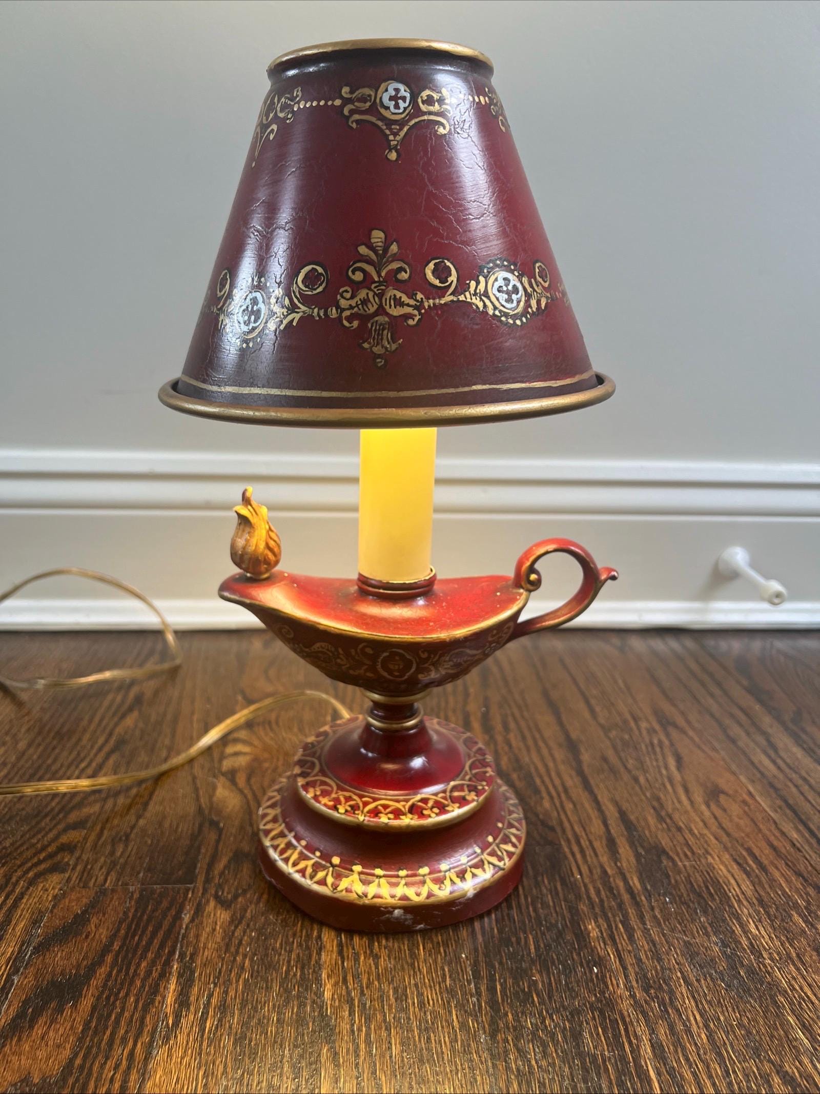 1920年代 フランス アンティーク 大きな可愛いお花のアトリエランプ