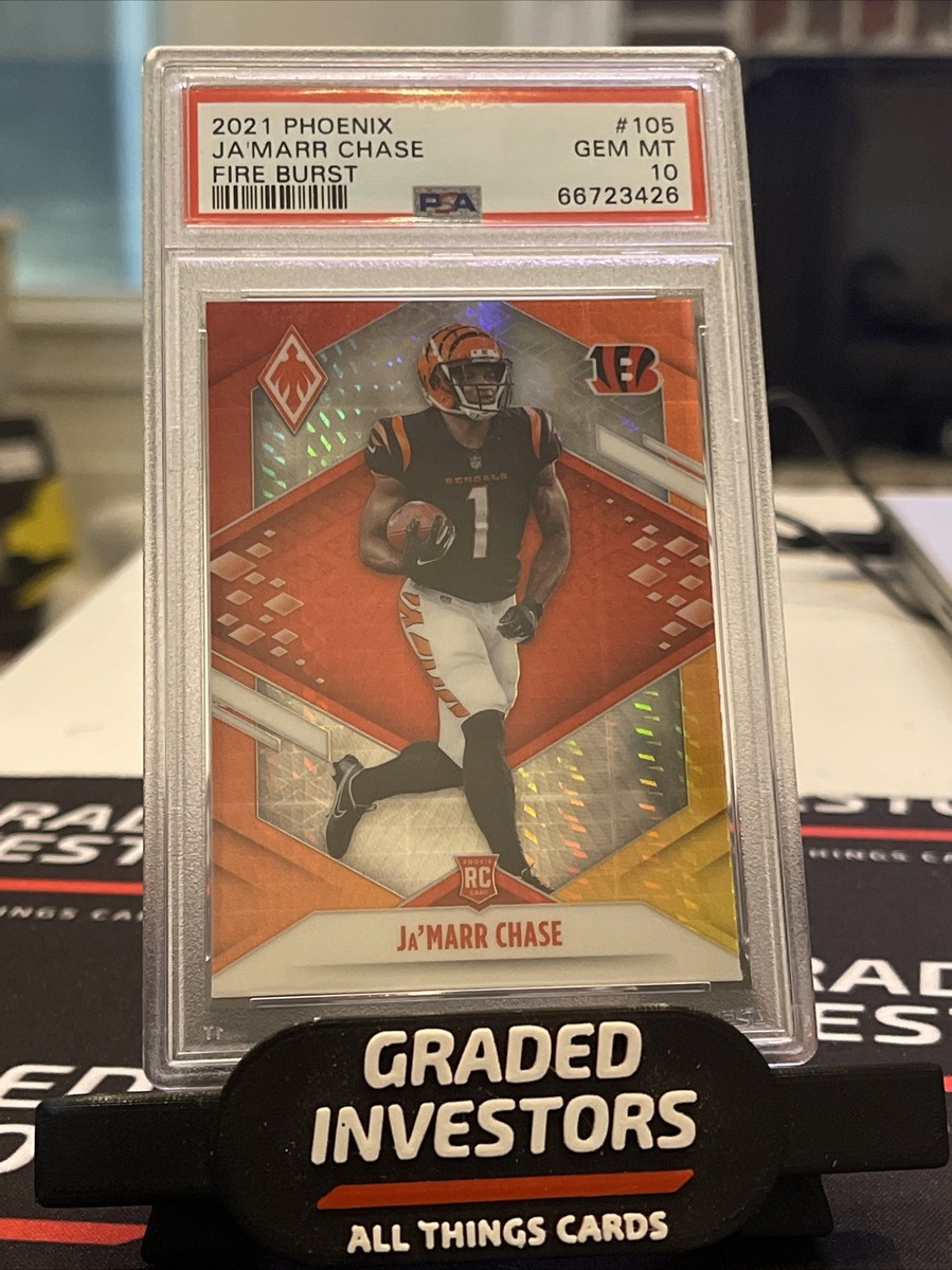 Ja'Marr Chase RC 2021 Panini Phoenix Fire Burst PSA 10 | eBay