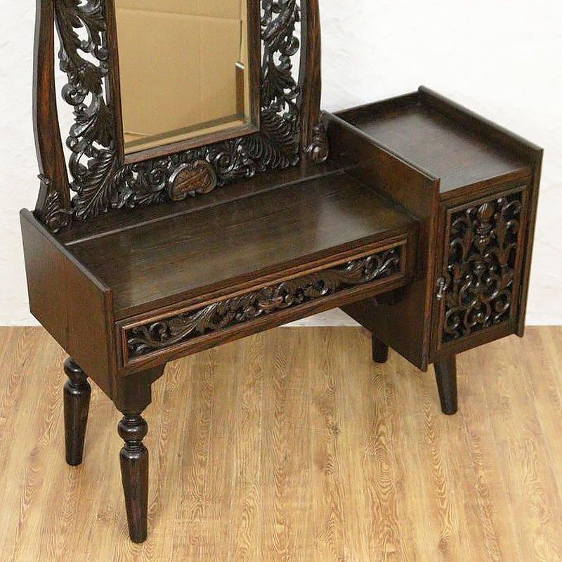昭和初期 アンティーク 彫刻入りドレッサー