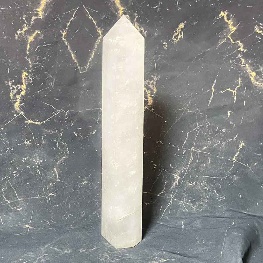 ヒマラヤ水晶 六角柱 大型ポイント原石 高さ30cm｜台座付き 高波動