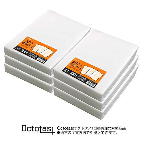 プラス クリアファイル クリアホルダー E A4 0.18mm 透明 クリアー FL