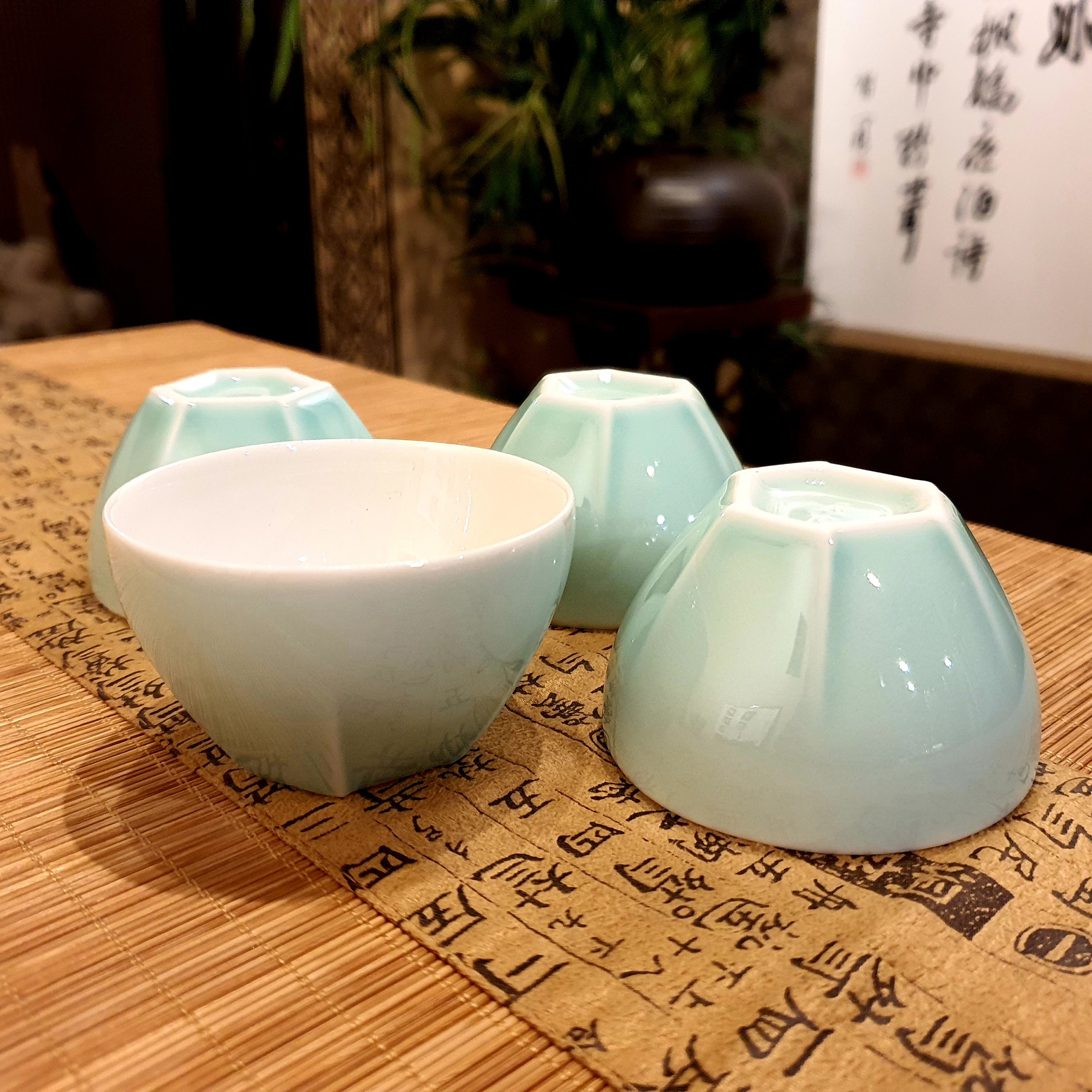 茶道具 青磁 手桶茶入 茶器 時代箱 V 7766 【公式通販】