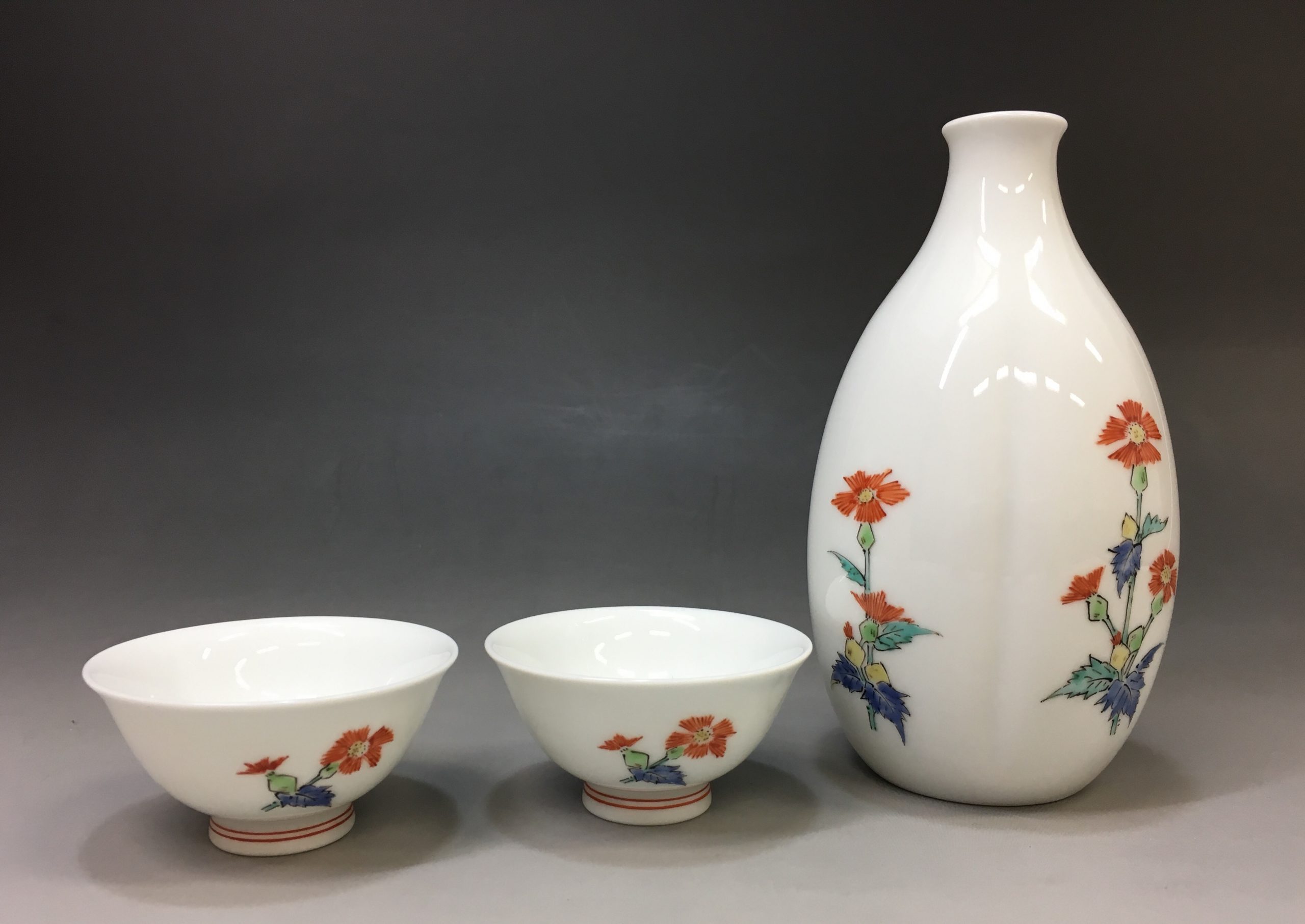 箱付き】十二代 酒井田柿右衛門、鹿・紅葉・透鉢 未使用】十二代/酒井