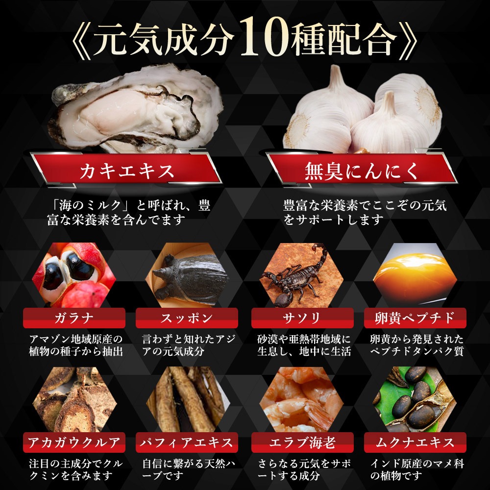 マカ サプリ 亜鉛 シトルリン 16000mg クラチャイダム にんにく 牡蠣