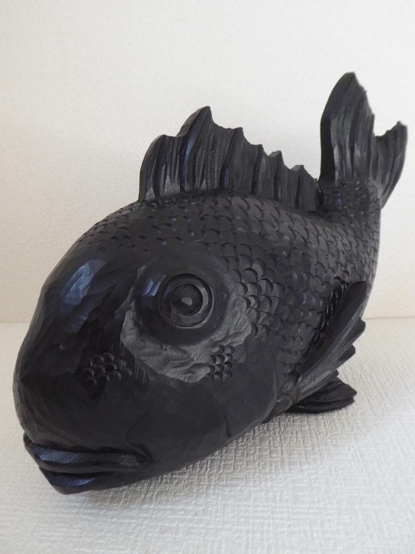 木彫り/一刀彫り/手彫り『魚』サカナ/さかな/木製/彫刻/置物/飾り/グッズ/A imgrc0082596460.jpg