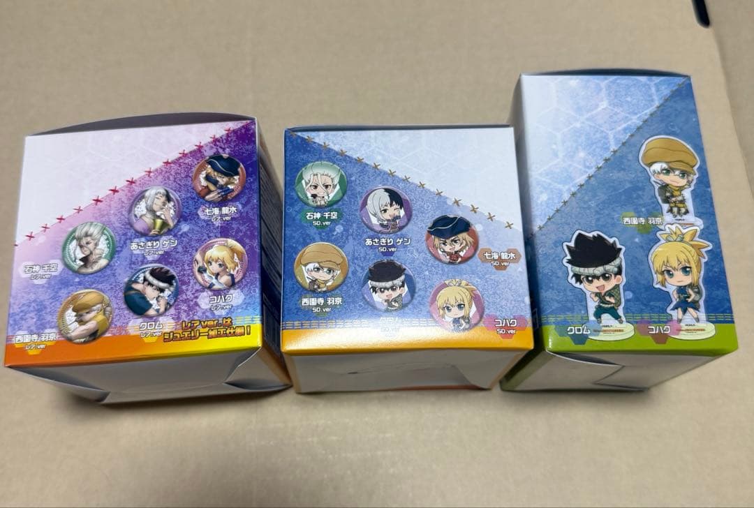 牛*】様 Dr.STONE 缶バッジ　アクリルスタンド　ボックス　あみあみ