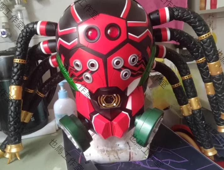 シン仮面ライダー　クモオーグ1/1マスク　高再現度　かぶれる！　コスプレ用具 シン仮面ライダー クモオーグ1/1マスク 高再現度 かぶれる！ コスプレ用具