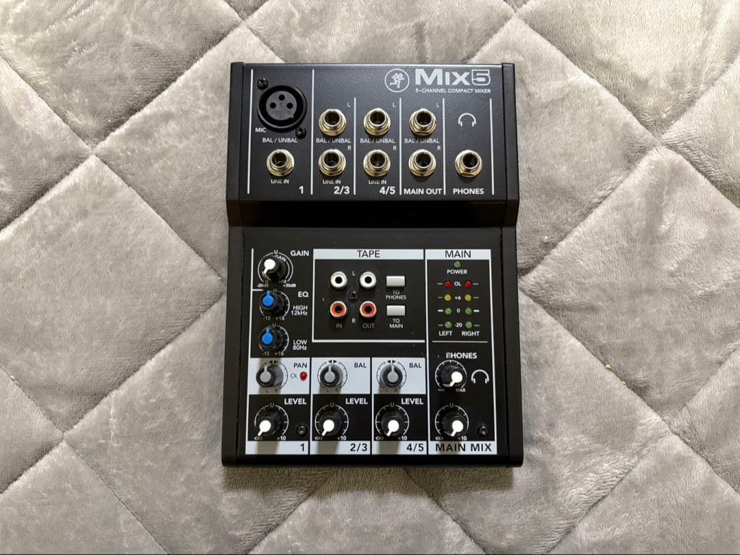 Mackie Mix5 5チャンネルアナログミキサー 高音質】【おすすめ】MACKIE/MIX5 コンパクト・アナログミキサー