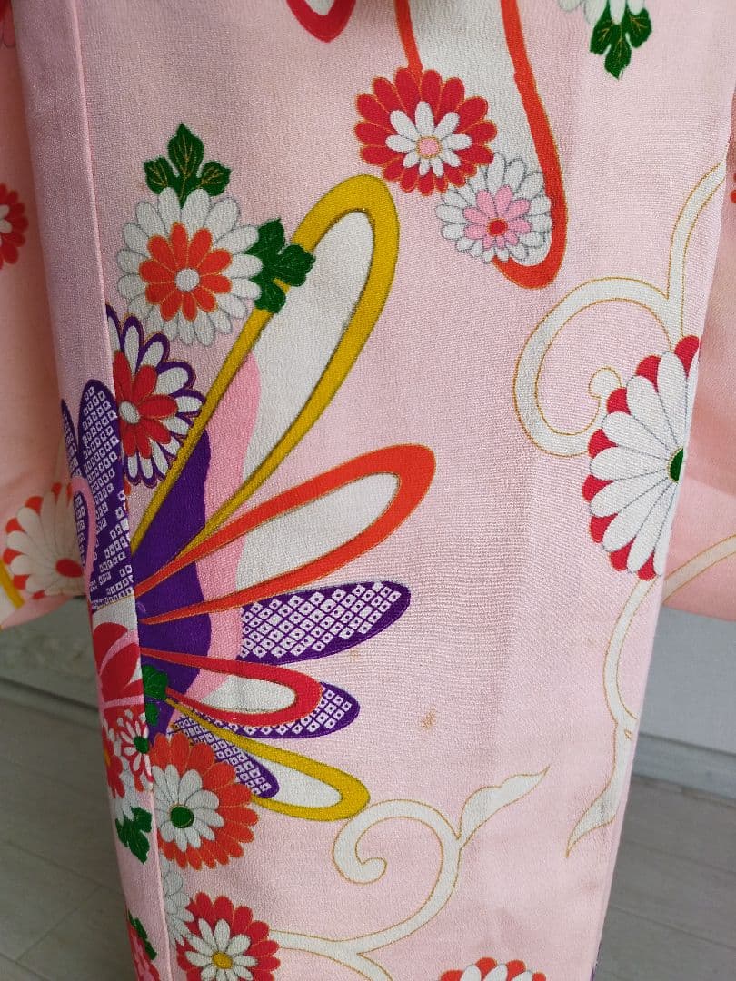 専用です☆アンティーク薄ピンクの着物と帯小物セット☆七五三　ハーフ成人式