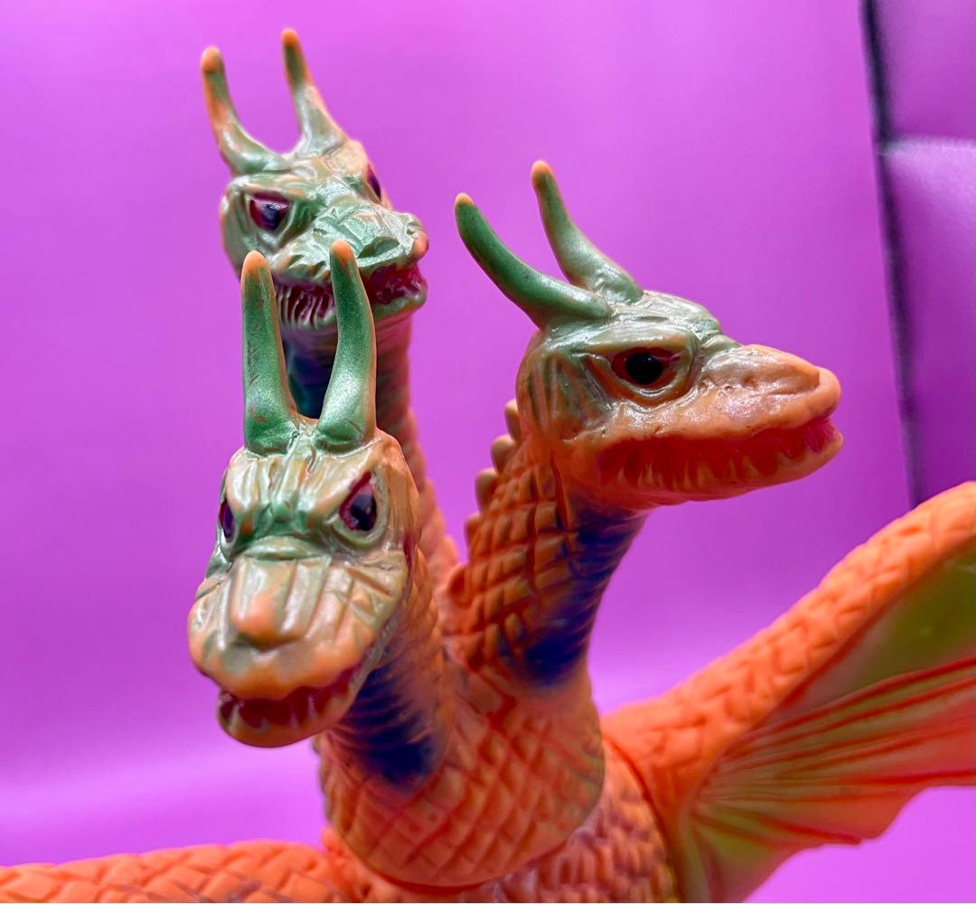 キングギドラ ブルマァク ソフビ人形当時物オリジナル昭和レトロスタンダードサイズ キングギドラ ブルマァク 当時物 レトロソフビ BULLMARK 昭和レトロ