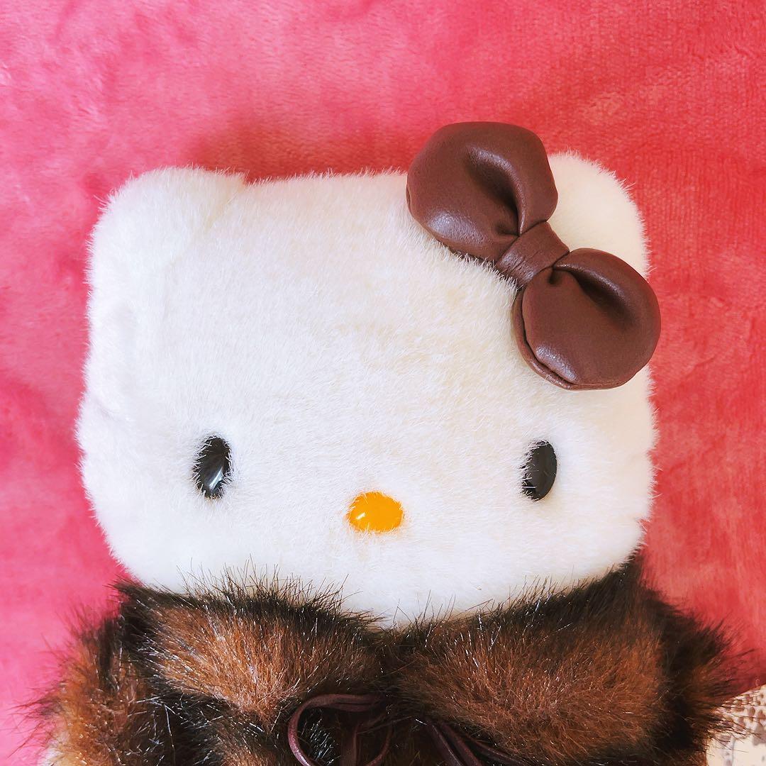 希少レア ハローキティ キティドール ぬいぐるみ ヒョウ柄 ミンク