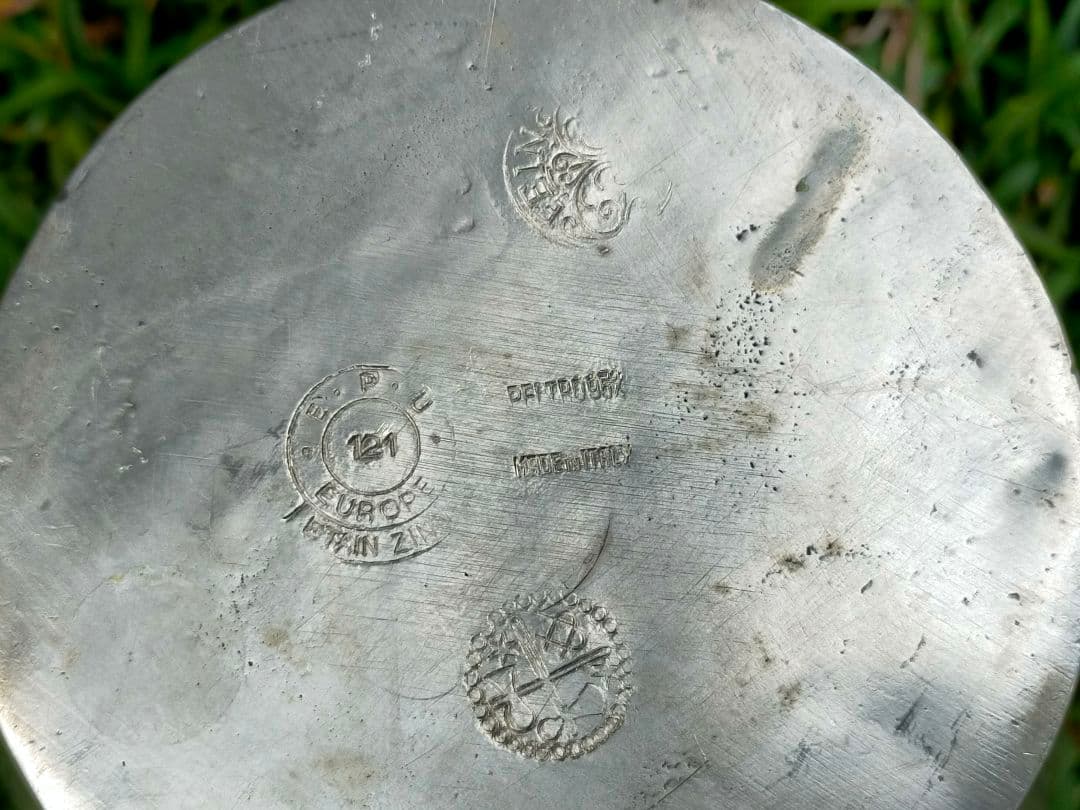 ♥アンティーク イタリア製 錫製 沈香壺 骨董品 沈香壷