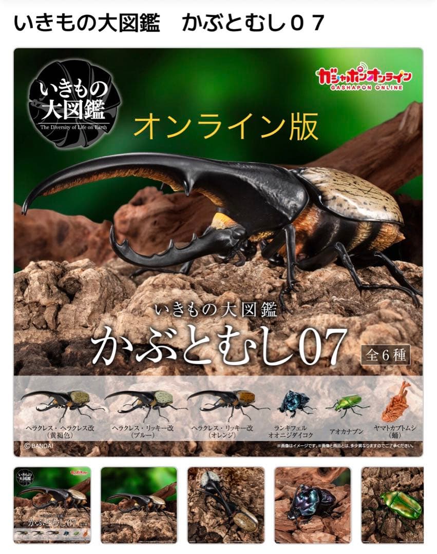 ガシャポン いきもの大図鑑 かぶとむし07 ヘラクレス・リッキー改